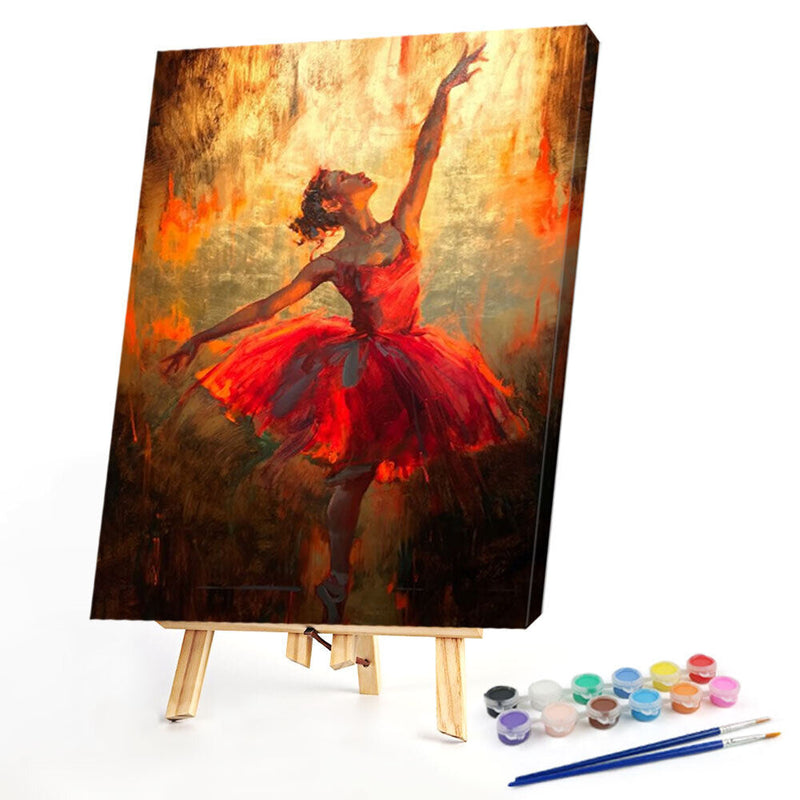Dancing Girl Oil Paint By Numbers DIY Canvas Wall Art Home Decoration Unfra