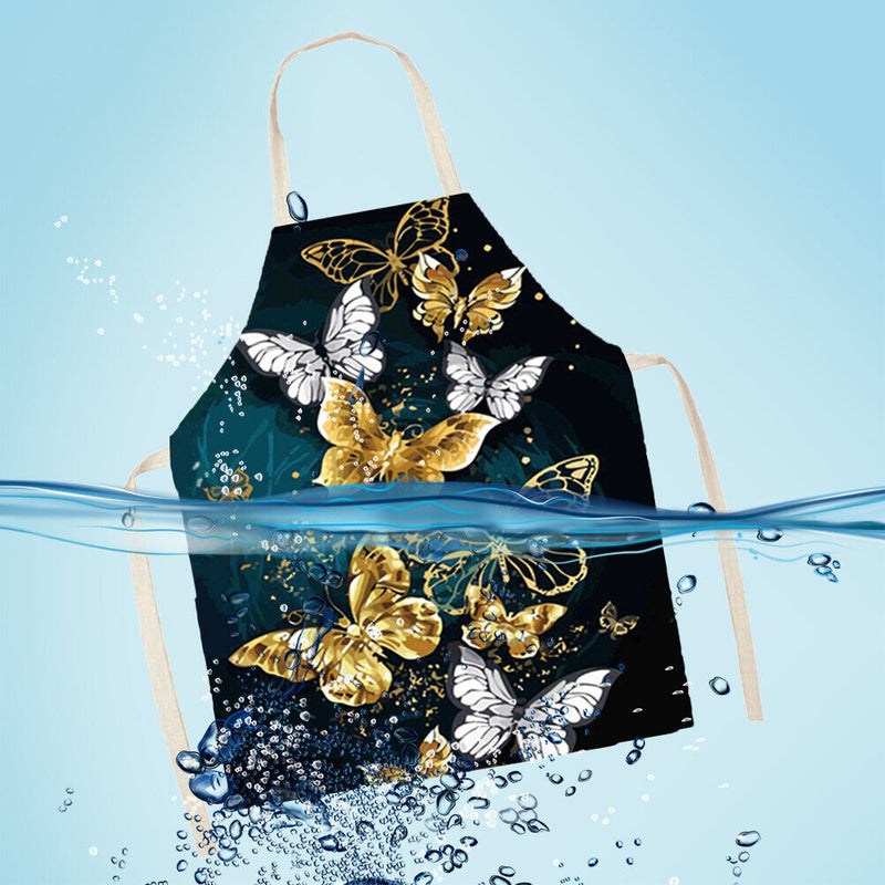 Butterfly Apron Xmas Oil-Proof Hanging Neck Pinafore Accessories for Kitchen