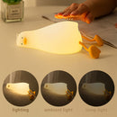 Cute Cartoon Lying Duck Night Lights Kids Bedroom Bedside Pat Sleep Lamp