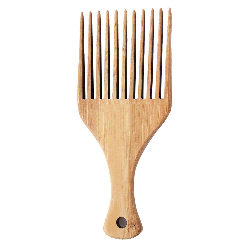 Home Bamboo Wide Tooth Comb Detangling Anti-Static Square Pocket Hair Brush