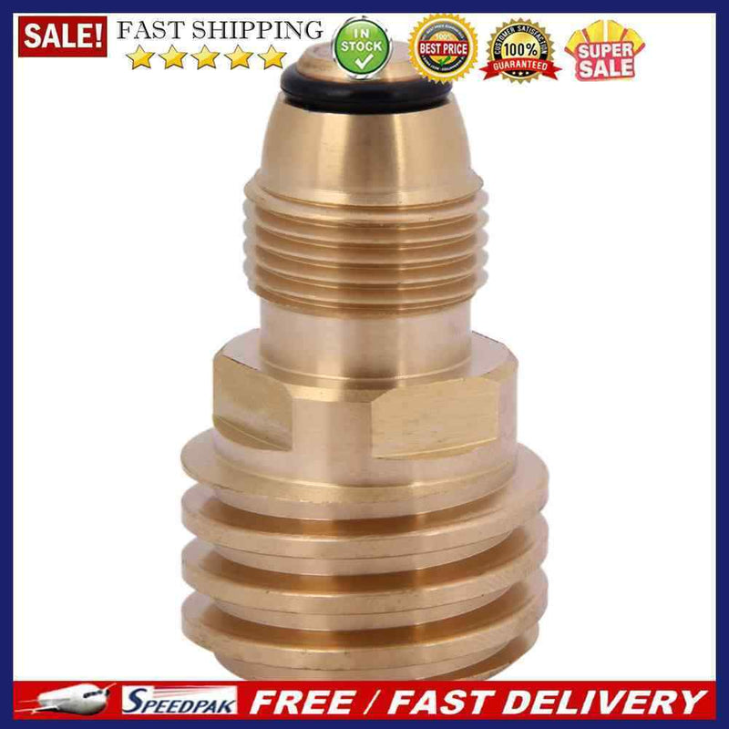 Converts Propane LP TANK POL Service Valve to QCC Outlet Brass Adapter