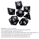 7pcs/Set Multi-Sided Digital Dices D4 D6 D8 D10 D12 D20 for TRPG (White)