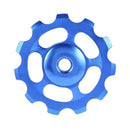 Bicycle Rear Derailleur Wheel Ceramic CNC Road Bike Guide Roller (Blue) Newly