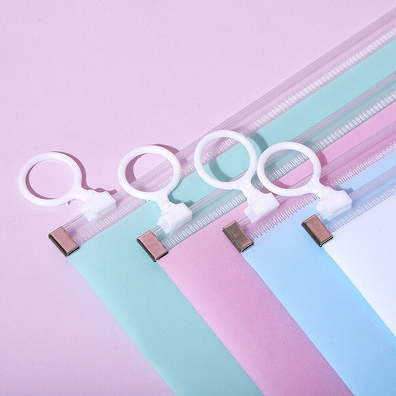 4pcs Portable Ziplock Bags Zipper Dustproof Waterproof Masks Holder Folder Bag