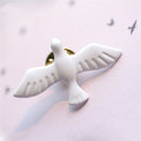 Peace Enamel Metal Alloy Metal Lapel Pin Dove Pins White Dove Brooch Badge