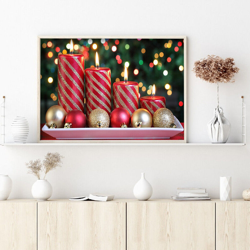 5D Diamond Painting DIY Christmas Full Round Drill Fixed Xmas Home Decorations