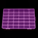 Adjustable 36 Compartment Plastic Storage Box Jewelry Earring Case?Pink? Newly