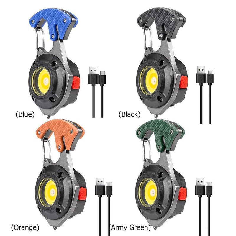 Multifunction COB LED Flashlight Camping Mini Screwdriver Keychain Lamp (Oran