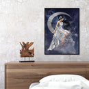 11CT Counted Full Cross Stitch Moon Angel DIY Embroidery Handmade Needlework Art