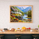 DIY Diamond Painting Train Park Full Round Drill Mosaic Art Picture Rhinestones