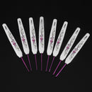 8pcs Soft Handle Aluminium Head Crochet Hooks Sweater Sewing Needles Set Newly