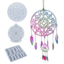 Epoxy Silicone Molds 3 Pack Feather Pendant Dream Catcher Mold (White 04) Newly