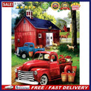 5D DIY Diamond Painting Kits Red House and Car Full Round Drill Crafts Mosa