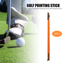 2pcs Golf Alignment Sticks Foldable Golf Putting Ball Position Aid Training