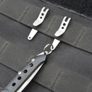 2pcs Mini Portable Pocket Bag Suspension Clip Stainless Steel Key Chain Holder
