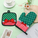 Bowknot Dot Pad Oven Potholders Cooking Microwave Gloves Potholder Pad Mat