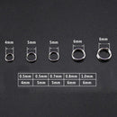 250pcs 5-Size Stainless Steel Fishing Split Rings Double Bow Connector