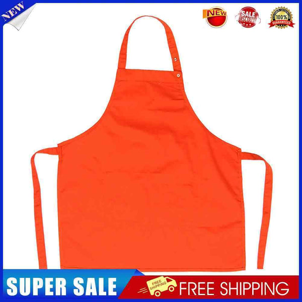Adjustable Cafe Shop Apron Kitchen Painting Pocket Solid Color Home Cook Apron