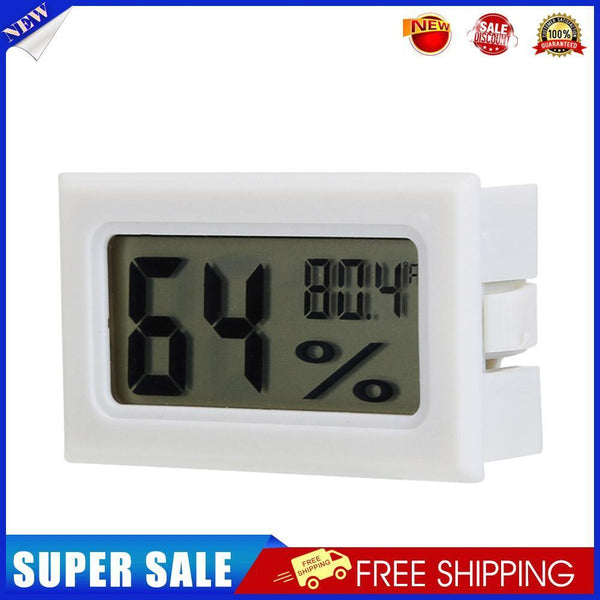 Mini Digital LCD Temperature Humidity Meter Thermometer (White Fahrenheit)