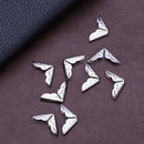 100pcs Tone Scrapbooking Albums Corner Protectors Card File Menu Metal Book