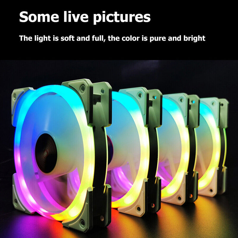 PC ARGB Cooling Fan 12V RGB 6 Pin 120mm Quiet Wireless Computer Case Cooler