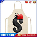 Insect S Print Apron Linen Waterproof Cooking Bibs Home Pinafore (68x55cm)
