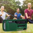 DE13 Flashlight FM AM SW Dynamo Solar Power Emergency Radio World Receiver