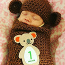 12pcs/Set Baby Month Card Newborn Memorial Monthly Stickers Photography Props