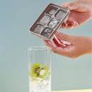 Square Silicone Ice Cube Mold with Lid Soft Bottom Ice Tray Mould Kitchen Des