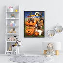 5D DIY Diamond Painting Pumpkin Cats Full Round Drill Mosaic Picture Kit