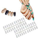 240pcs False Nail Tips Polish Gel DIY Nails Display Shelf Nail Art (Beige) Newly