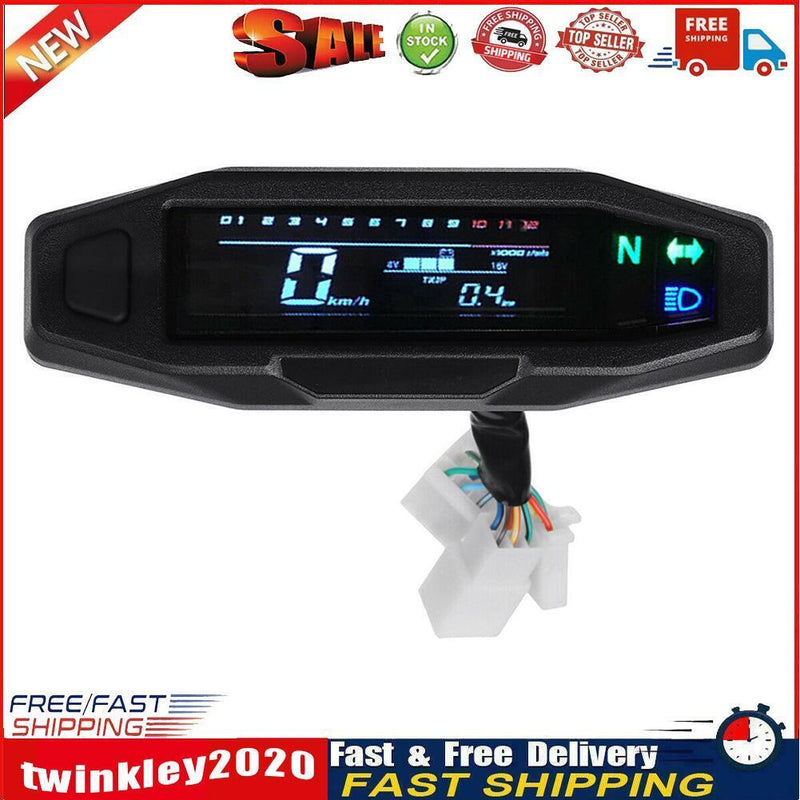 LCD Motorcycle Speedometer Odometer Tachometer Electric Injection Meter Newly