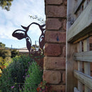 Garden Ornament Rusty Animal Scout Stakes Metal Silhouette Statue (Cow) Newly