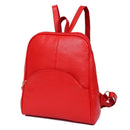 Korean Casual Backpack Women PU Leather Bag Shoulder Bag Girls Handbag(Red)