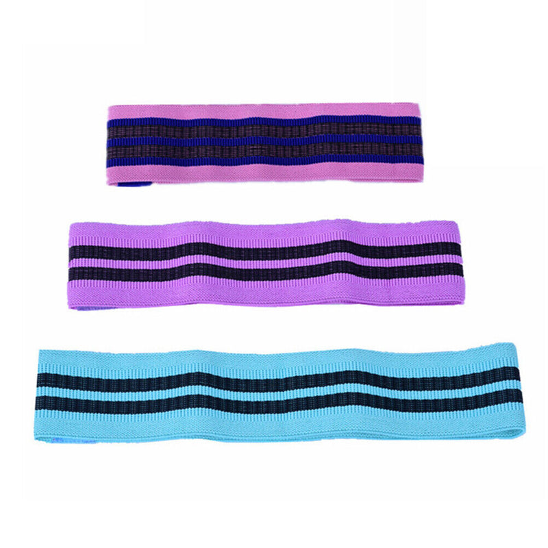 3pcs Yoga Exercise Workout Prey Leg Loop Non-Slip Design Squat Band Hip