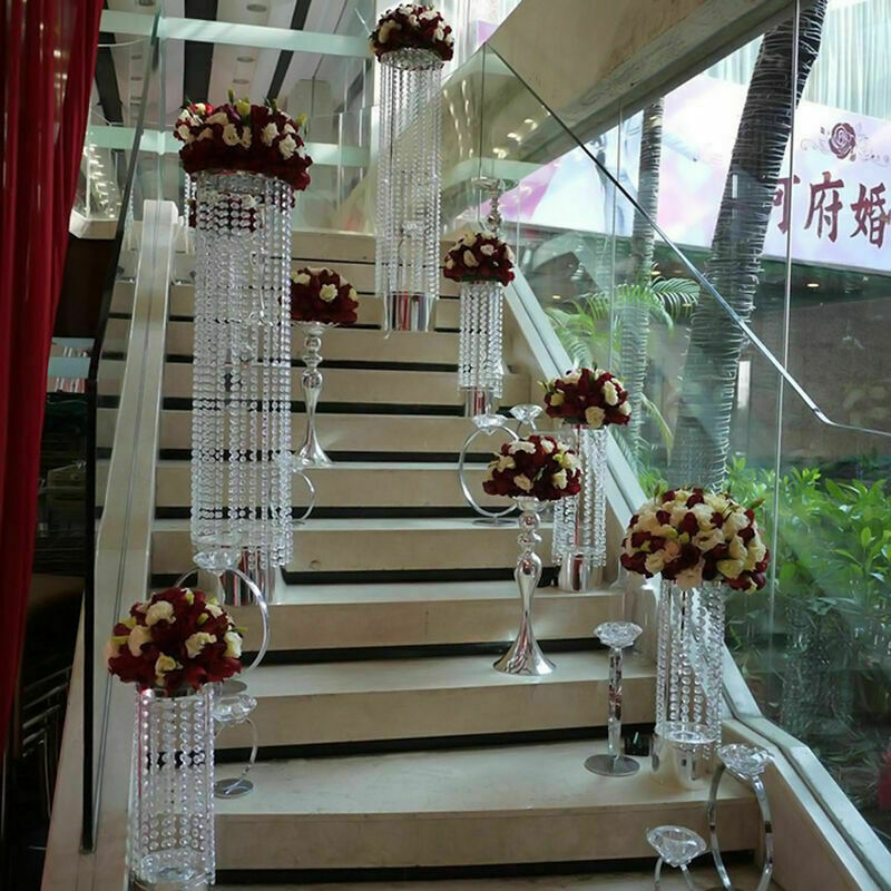 Crystal Acrylic Clear Bead Chandelier Garland Hanging G6C3 3.3 FT Decor W1A6