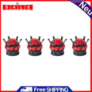 4pcs Car Styling Wheel Tire Valve Caps Black Crown Auto Tyre Stem Dust Air Cover
