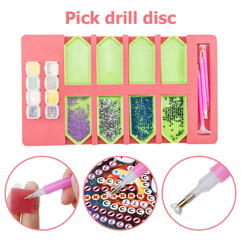 1 Set Multi-Boat Diamond Painting Tray Beading Point Drill Pen Organizer Box