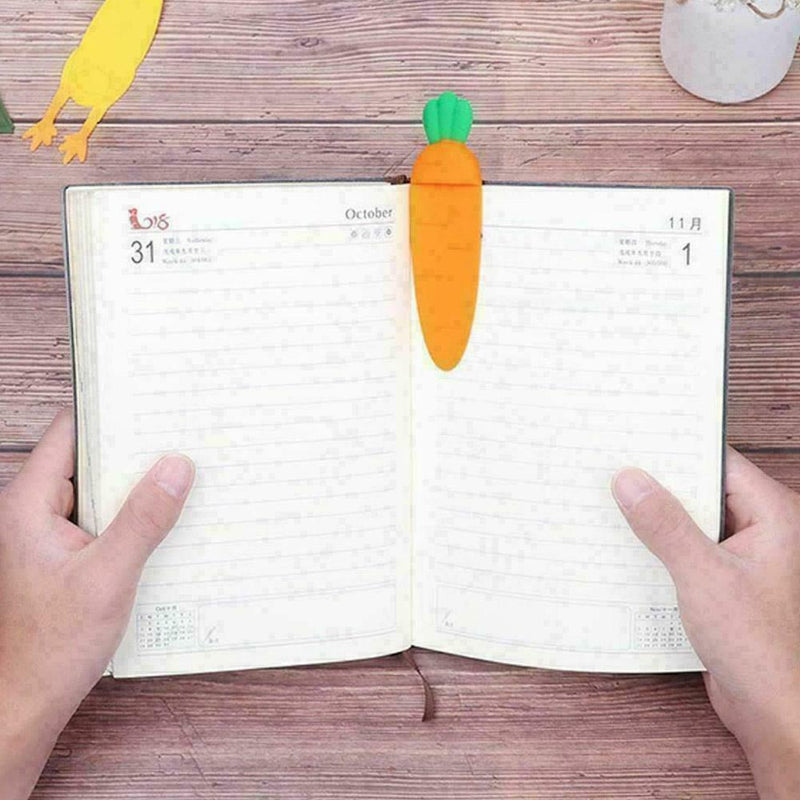 Silicone School Supplies Office Stationery Carrot Bookmark P6K1 Mark B0W2 s N2Q5