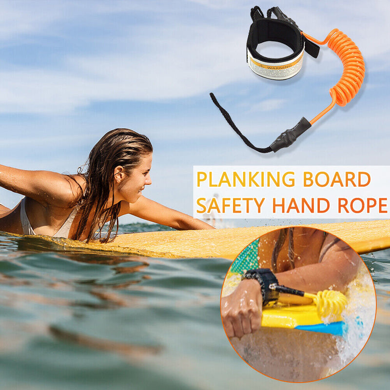 Elastic Coiled Raft Kayak Safety Hand Rope Stand Up Paddle Board Surfing Leas