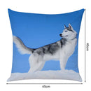 Husky Printed Cushion Linen Bed Throw Pillow Case Artistic Home Decoration Cover
