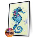 5D Diamond Painting DIY Hippocampus Partial Special Shape Mosaic Picture Deco