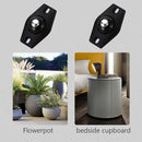 4x Adhesive Casters Pulley Rollers for Cabinet Trash Can Wheel Box (Black) Newly