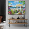 Painting By Numbers Kit DIY Seaside Pavilion Canvas Oil Art Picture Craft