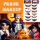 Halloween Horror Clown Mouth Stickers Removable 12 Pieces for Arm Face Hand Neck
