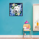 5D Diamond Painting Kit Flower Wolf Full Round Drill Rhinestone DIY Wall Ar