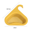 Colander Sink Strainer Kitchen Sink Shelf Faucet Hanging Basket (Yellow) Newly