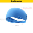 Women Men Elastic Headband Breathable Sweat Absorption Headdress (Gray) Newly