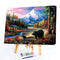 Black Bears Oil Paint By Numbers Kits Canvas Picture Gift for Adults Children