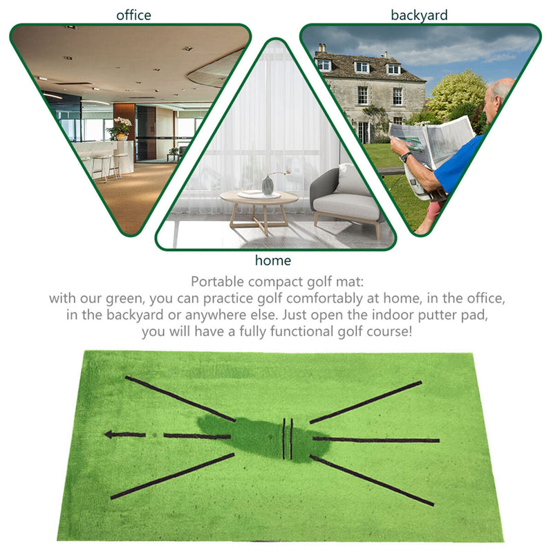 Golf Training Mat, Golf Swing Practice Training Aid Turf Mat Gift for Home/Office